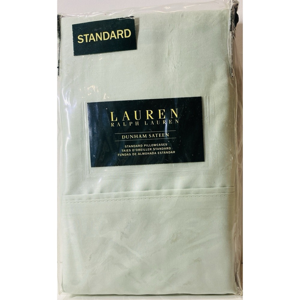 Lauren Ralph Lauren Dunham T300 Sateen Standard Pillowcase Pale Blue NWT